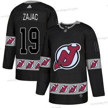 Adidas New Jersey Devils #19 Travis Zajac Černá Tým Logos dres – Pánské