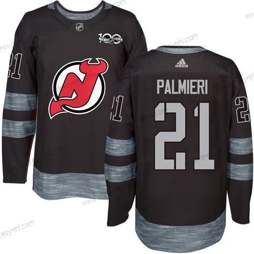 Adidas New Jersey Devils #21 Kyle Palmieri Černá 1917-2017 100th Výročí Sešitý NHL dres – Pánské