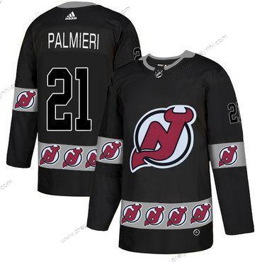 Adidas New Jersey Devils #21 Kyle Palmieri Černá Tým Logos dres – Pánské