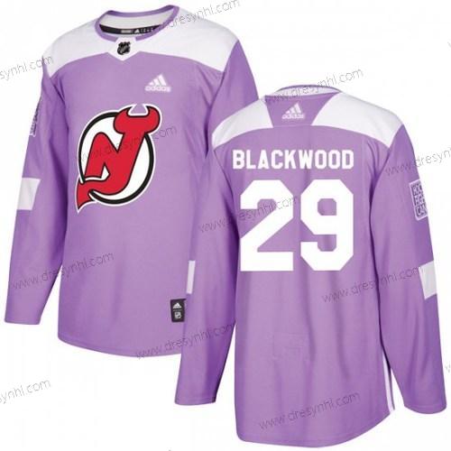 Adidas New Jersey Devils #29 Mackenzie Černáwood Nachový Autentické Bojuje proti rakovině Tréninkový dres – Pánské