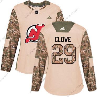 Adidas New Jersey Devils #29 Ryane Clowe Camo Autentické 2017 Veterans Day Sešitý NHL dres – Dámské