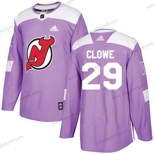 Adidas New Jersey Devils #29 Ryane Clowe Nachový Autentické Bojuje proti rakovině Sešitý NHL dres – Pánské