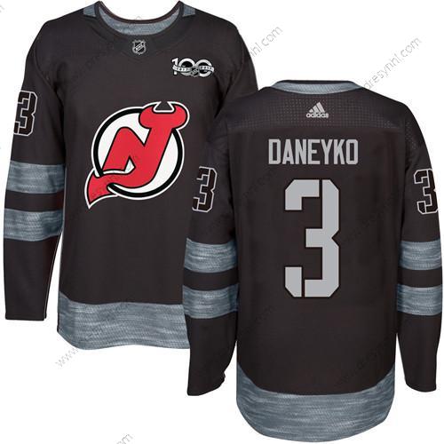 Adidas New Jersey Devils #3 Ken Daneyko Černá 1917-2017 100th Výročí Sešitý NHL dres – Pánské