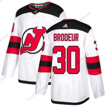 Adidas New Jersey Devils #30 Martin Brodeur Bílý Autentické Sešitý NHL dres – Pánské