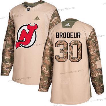 Adidas New Jersey Devils #30 Martin Brodeur Camo Autentické 2017 Veterans Day Sešitý NHL dres – Pánské