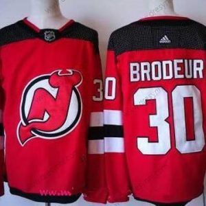 Adidas New Jersey Devils #30 Martin Brodeur Červené With Černá 2017-2018 Hokejový Sešitý NHL dres – Pánské