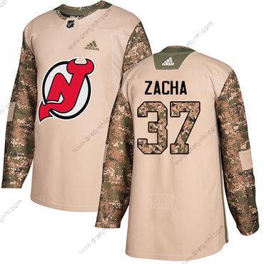 Adidas New Jersey Devils #37 Pavel Zacha Camo Autentické 2017 Veterans Day Sešitý NHL dres – Pánské