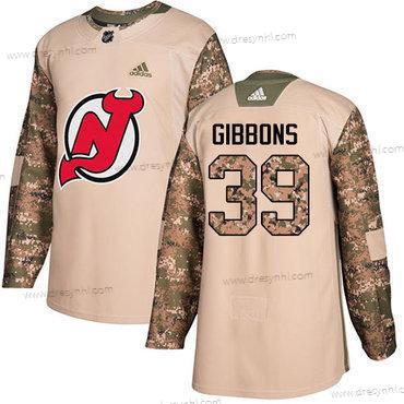 Adidas New Jersey Devils #39 Brian Gibbons Camo Autentické 2017 Veterans Day Sešitý NHL dres – Pánské