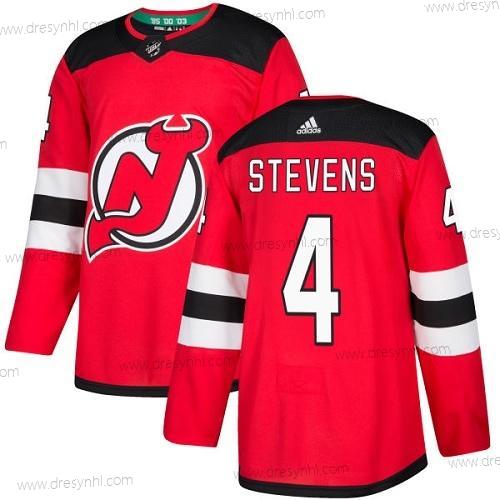 Adidas New Jersey Devils #4 Scott Stevens Červené Domácí dres Autentické Sešitý NHL dres – Pánské