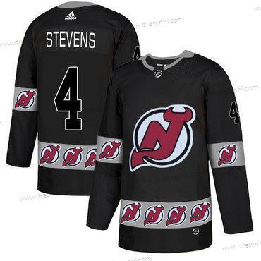 Adidas New Jersey Devils #4 Soctt Stevens Černá Tým Logos dres – Pánské