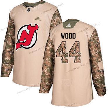 Adidas New Jersey Devils #44 Miles Wood Camo Autentické 2017 Veterans Day Sešitý NHL dres – Pánské