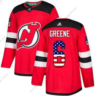 Adidas New Jersey Devils #6 Andy Zelenáe Červené Domácí dres Autentické USA Flag Sešitý NHL dres – Pánské