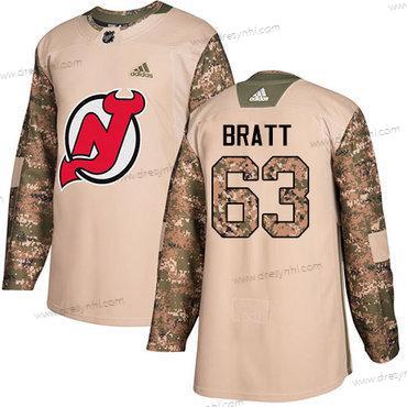 Adidas New Jersey Devils #63 Jesper Bratt Camo Autentické 2017 Veterans Day Sešitý NHL dres – Pánské