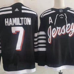 Adidas New Jersey Devils #7 Dougie Hamilton Černá 2021-22 Náhradní Primegreen Autentické Pro Hráč Třetí dres dres – Pánské