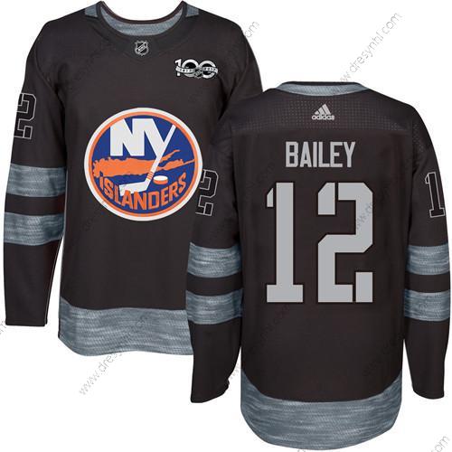 Adidas New York Islanders #12 Josh Bailey Černá 1917-2017 100th Výročí Sešitý NHL dres – Pánské