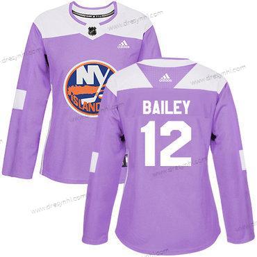 Adidas New York Islanders #12 Josh Bailey Nachový Autentické Bojuje proti rakovině Sešitý NHL dres – Dámské