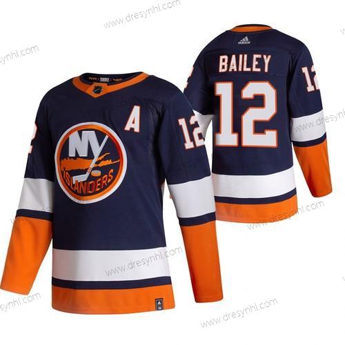 Adidas New York Islanders #12 Josh Bailey Námořnictvo Modrý 2020-21 Obrácený Retro Náhradní NHL dres – Pánské