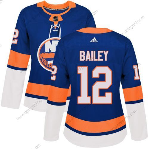 Adidas New York Islanders #12 Josh Bailey Royal Modrý Domácí dres Autentické Sešitý NHL dres – Dámské