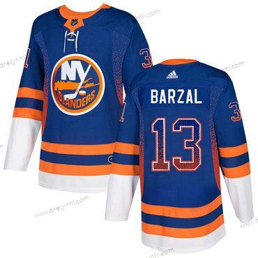 Adidas New York Islanders #13 Mathew Barzal Modrý Oranžová Royal dres – Pánské