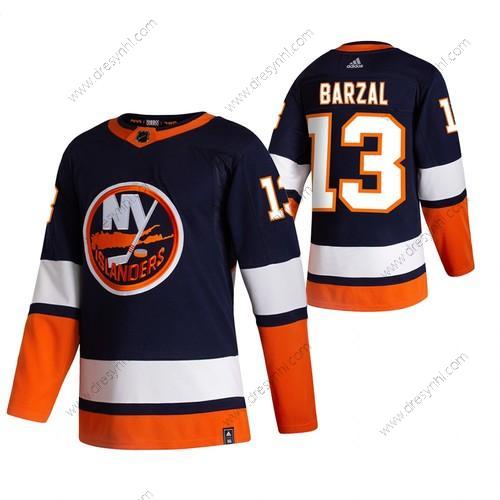 Adidas New York Islanders #13 Mathew Barzal Námořnictvo Modrý 2020-21 Obrácený Retro Náhradní NHL dres – Pánské