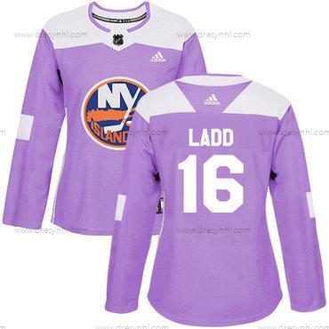 Adidas New York Islanders #16 Andrew Ladd Nachový Autentické Bojuje proti rakovině Sešitý NHL dres – Dámské