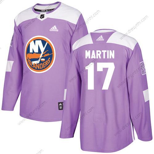 Adidas New York Islanders #17 Matt Martin Nachový Autentické Bojuje proti rakovině Sešitý NHL dres – Pánské