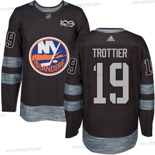 Adidas New York Islanders #19 Bryan Trottier Černá 1917-2017 100th Výročí Sešitý NHL dres – Pánské