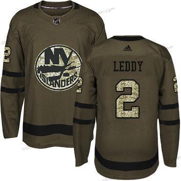 Adidas New York Islanders #2 Nick Leddy Zelená Salute to Service Sešitý NHL dres – Pánské