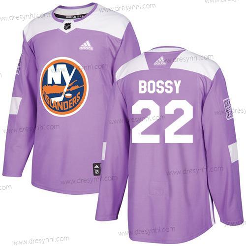 Adidas New York Islanders #22 Mike Bossy Nachový Autentické Bojuje proti rakovině Sešitý NHL dres – Pánské