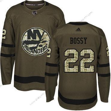 Adidas New York Islanders #22 Mike Bossy Zelená Salute to Service Sešitý NHL dres – Pánské