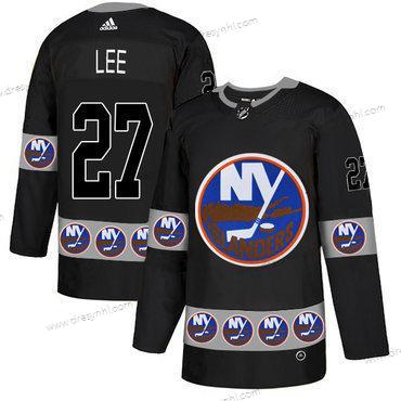 Adidas New York Islanders #27 Anders Lee Černá Tým Logos dres – Pánské