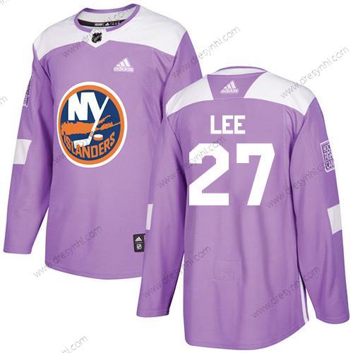 Adidas New York Islanders #27 Anders Lee Nachový Autentické Bojuje proti rakovině Sešitý NHL dres – Pánské