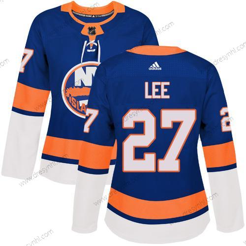 Adidas New York Islanders #27 Anders Lee Royal Modrý Domácí dres Autentické Sešitý NHL dres – Dámské