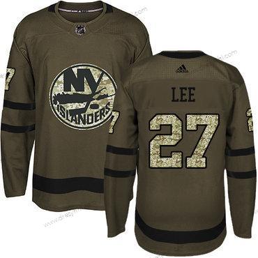 Adidas New York Islanders #27 Anders Lee Zelená Salute to Service Sešitý NHL dres – Pánské