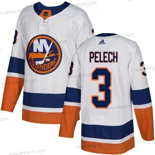 Adidas New York Islanders #3 Adam Pelech Bílý Hostující dres Autentické Sešitý NHL dres – Pánské