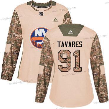 Adidas New York Islanders #91 John Tavares Camo Autentické 2017 Veterans Day Sešitý NHL dres – Dámské