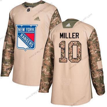 Adidas New York Rangers #10 J.T. Miller Camo Autentické 2017 Veterans Day Sešitý NHL dres – Pánské