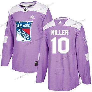 Adidas New York Rangers #10 J.T. Miller Nachový Autentické Bojuje proti rakovině Sešitý NHL dres – Pánské