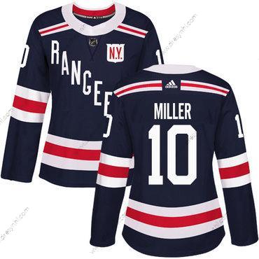 Adidas New York Rangers #10 J.T. Miller Námořnictvo Modrý Autentické 2018 Zimní Klasický Sešitý NHL dres – Dámské