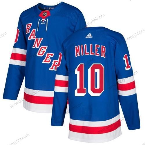 Adidas New York Rangers #10 J.T. Miller Royal Modrý Domácí dres Autentické Sešitý NHL dres – Pánské