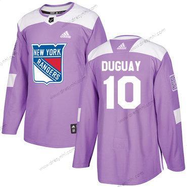 Adidas New York Rangers #10 Ron Duguay Nachový Autentické Bojuje proti rakovině Sešitý NHL dres – Pánské