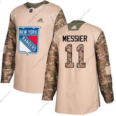 Adidas New York Rangers #11 Mark Messier Camo Autentické 2017 Veterans Day Sešitý NHL dres – Pánské