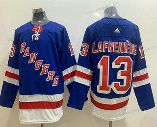 Adidas New York Rangers #13 Alexis Lafreniere Royal Modrý Hokejový Sešitý NHL dres – Pánské