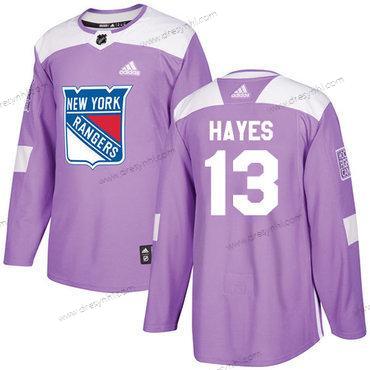 Adidas New York Rangers #13 Kevin Hayes Nachový Autentické Bojuje proti rakovině Sešitý NHL dres – Pánské