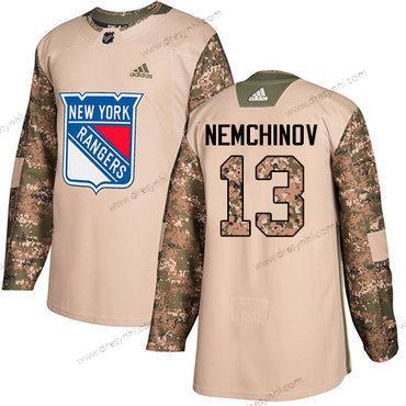 Adidas New York Rangers #13 Sergei Nemchinov Camo Autentické 2017 Veterans Day Sešitý NHL dres – Pánské