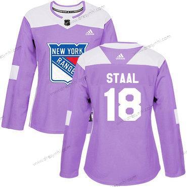 Adidas New York Rangers #18 Marc Staal Nachový Autentické Bojuje proti rakovině Sešitý NHL dres – Dámské