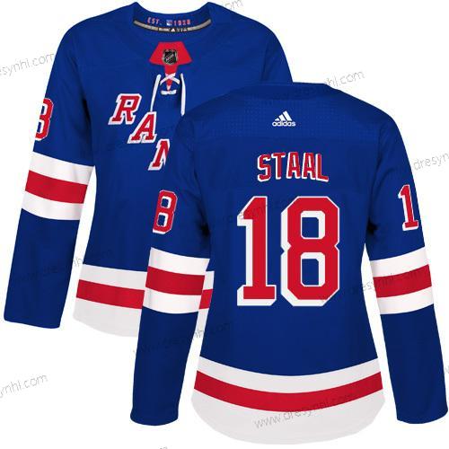 Adidas New York Rangers #18 Marc Staal Royal Modrý Domácí dres Autentické Sešitý NHL dres – Dámské