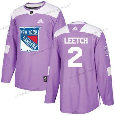 Adidas New York Rangers #2 Brian Leetch Nachový Autentické Bojuje proti rakovině Sešitý NHL dres – Pánské