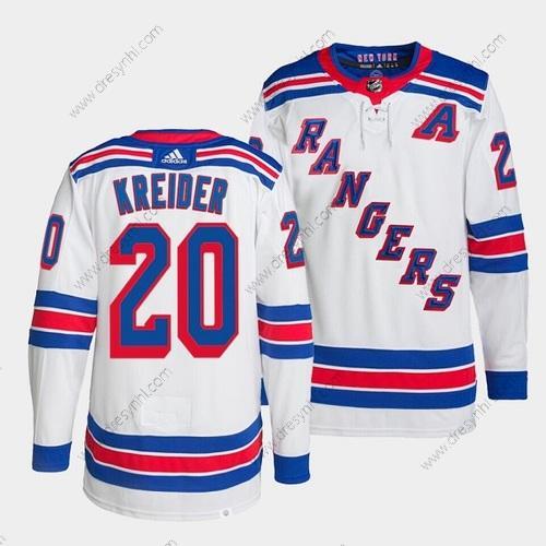 Adidas New York Rangers #20 Chris Kreider Bílý Sešitý dres – Pánské