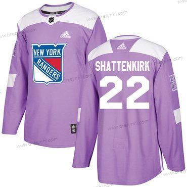 Adidas New York Rangers #22 Kevin Shattenkirk Nachový Autentické Bojuje proti rakovině Sešitý NHL dres – Pánské